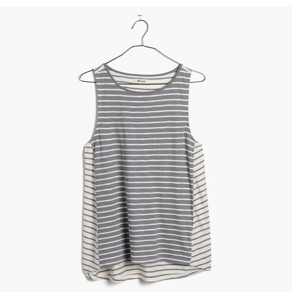 Madewell Forward-Seam Tank Top in Stripe size large - Picture 2 of 7